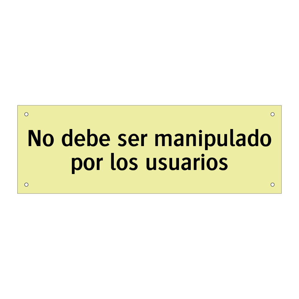 No debe ser manipulado por los usuarios