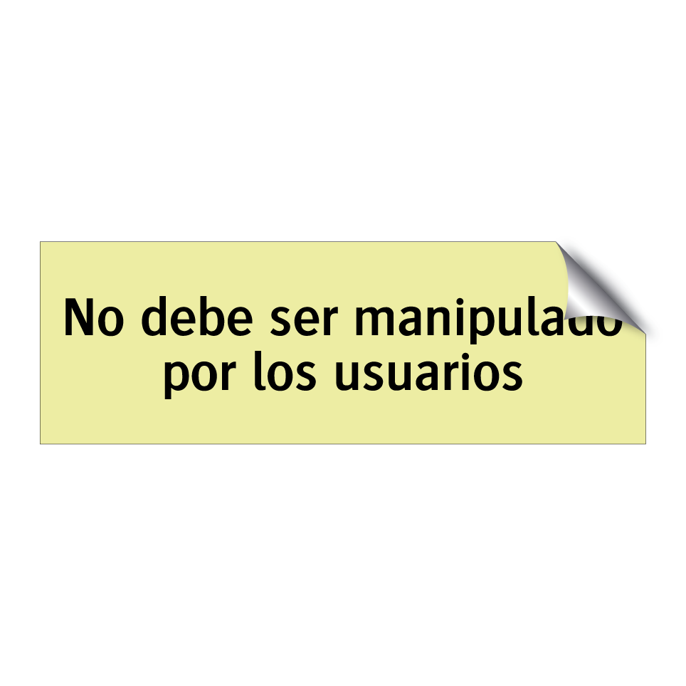No debe ser manipulado por los usuarios