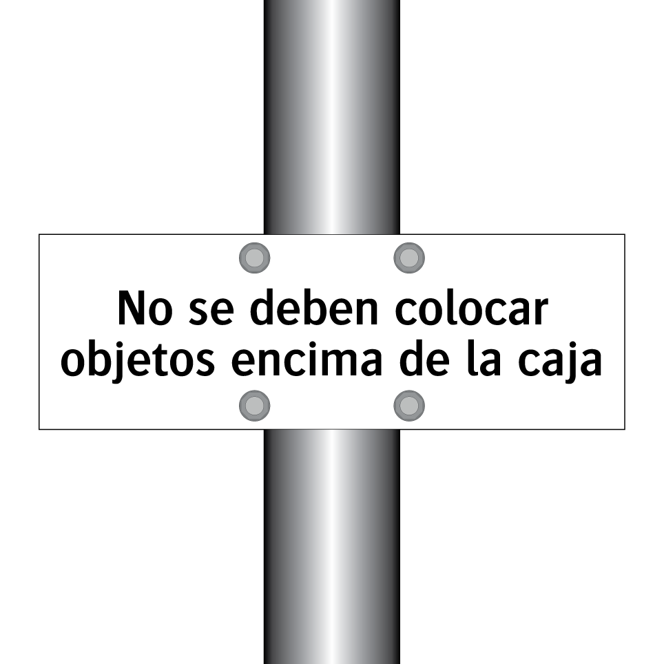 No se deben colocar objetos encima de la caja