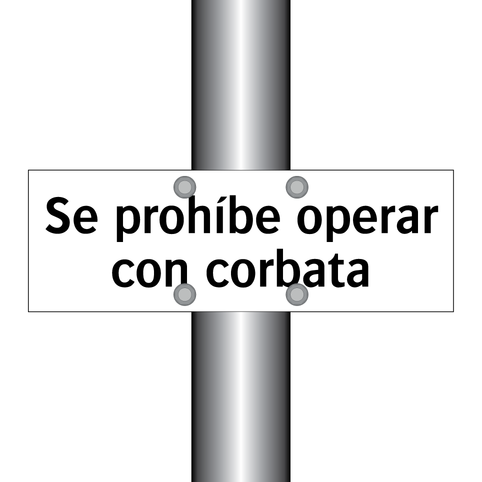 Se prohíbe operar con corbata