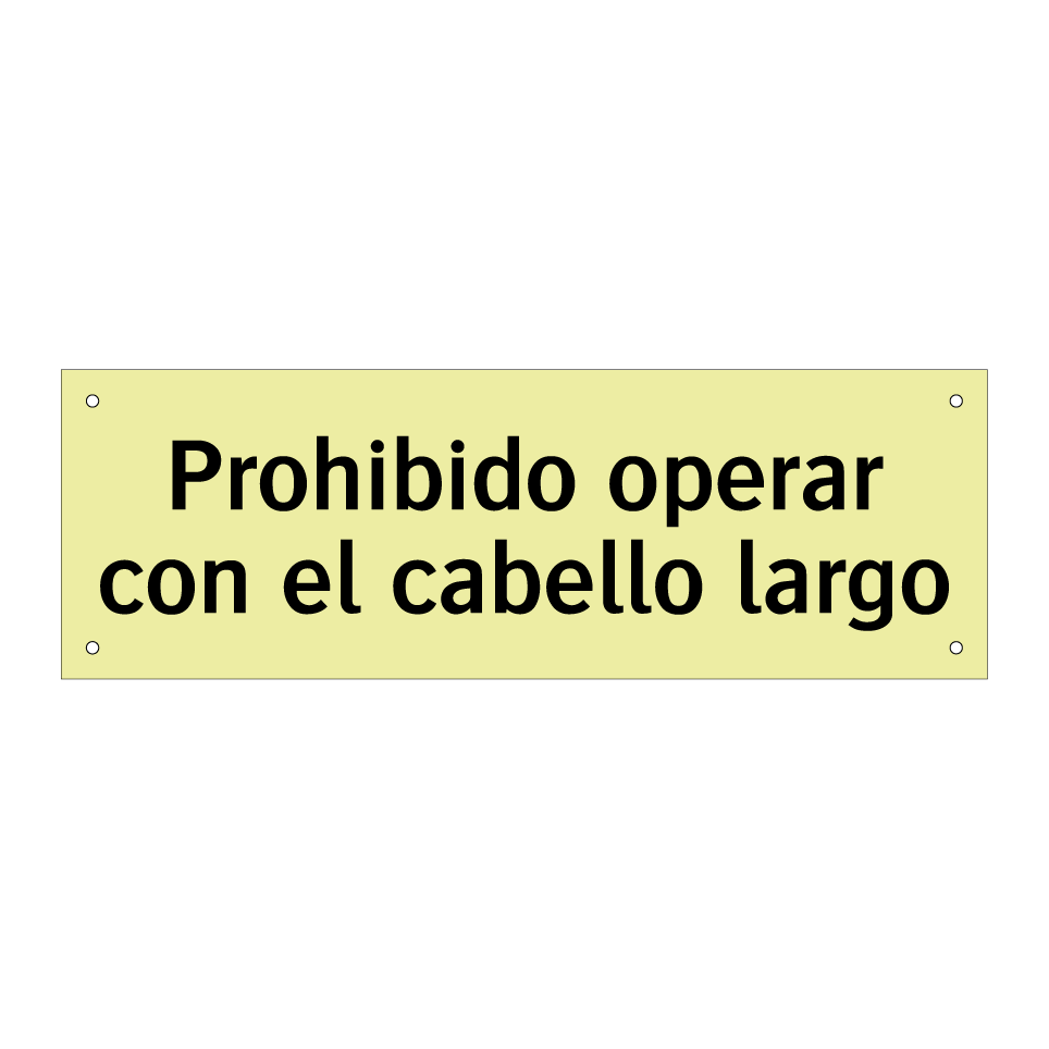 Prohibido operar con el cabello largo