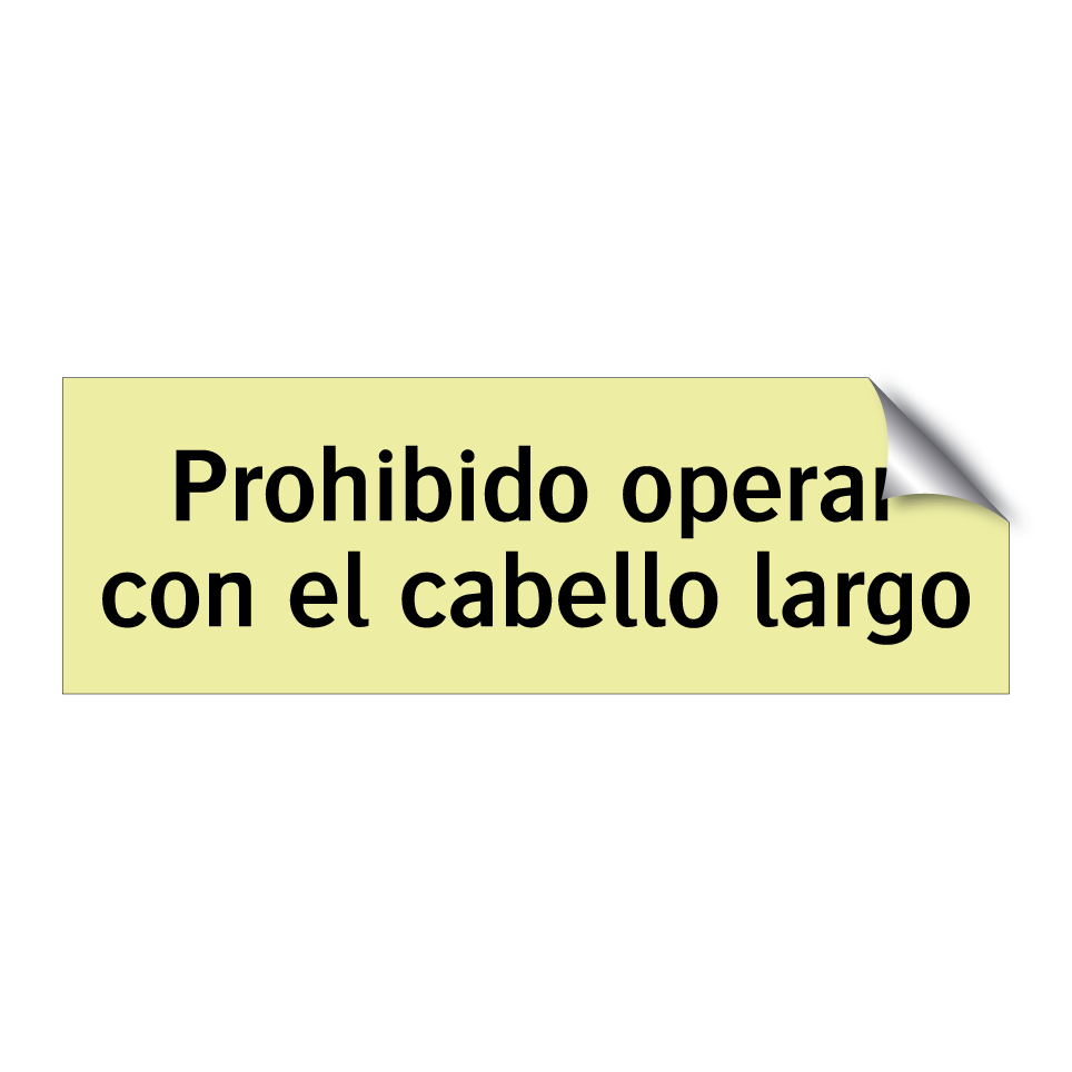 Prohibido operar con el cabello largo