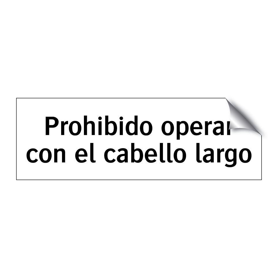 Prohibido operar con el cabello largo