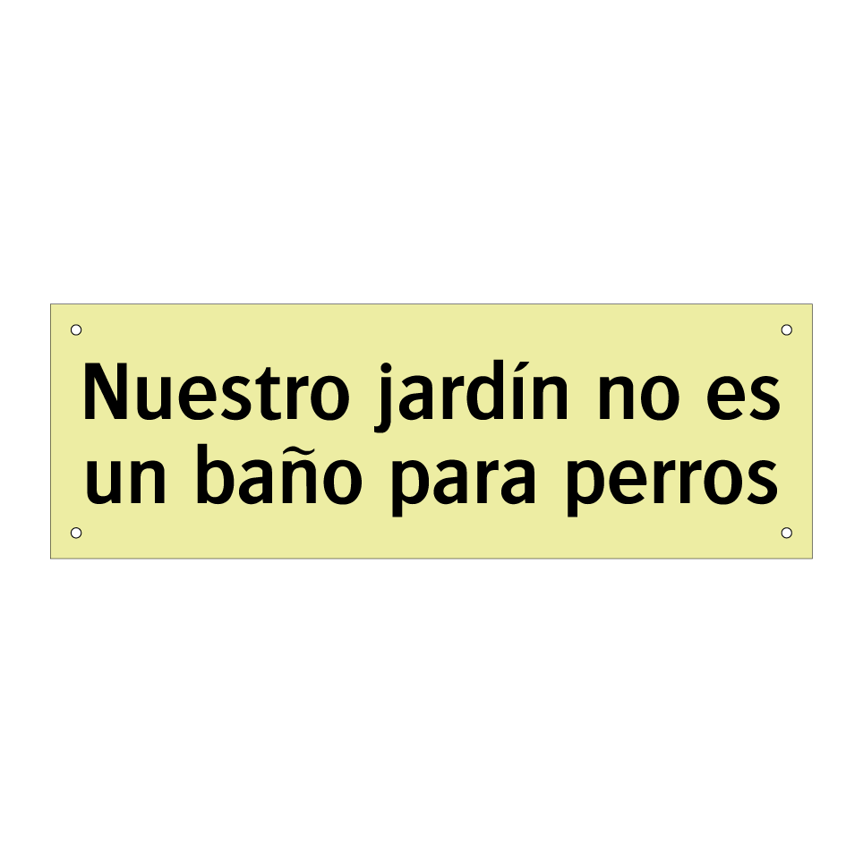 Nuestro jardín no es un baño para perros
