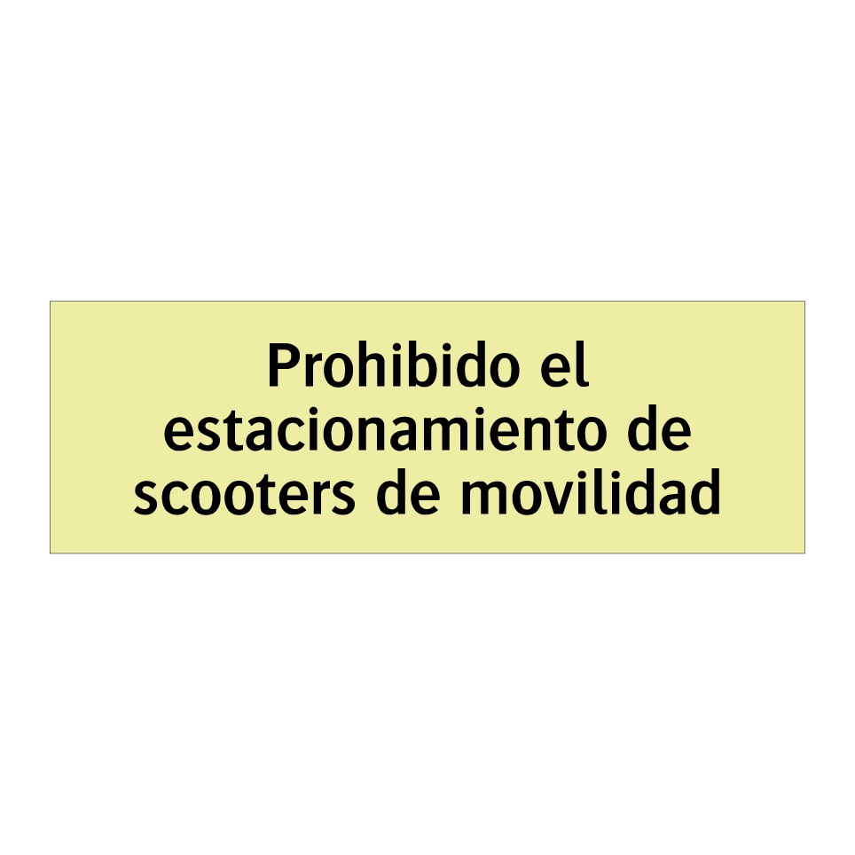 Prohibido el estacionamiento de scooters de movilidad