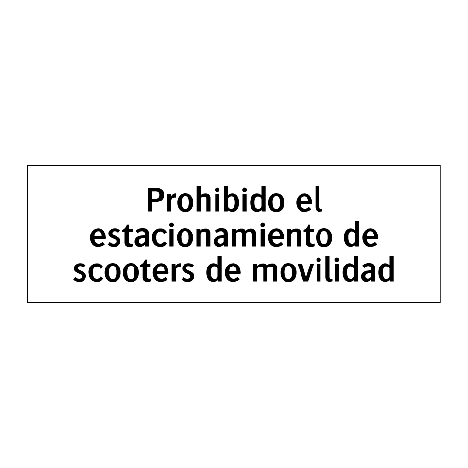 Prohibido el estacionamiento de scooters de movilidad