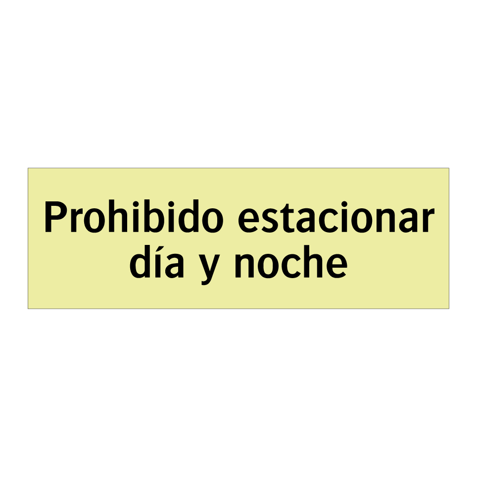 Prohibido estacionar día y noche