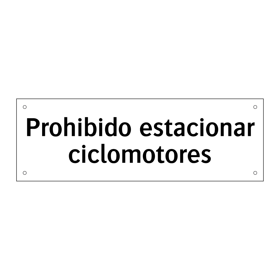 Prohibido estacionar ciclomotores