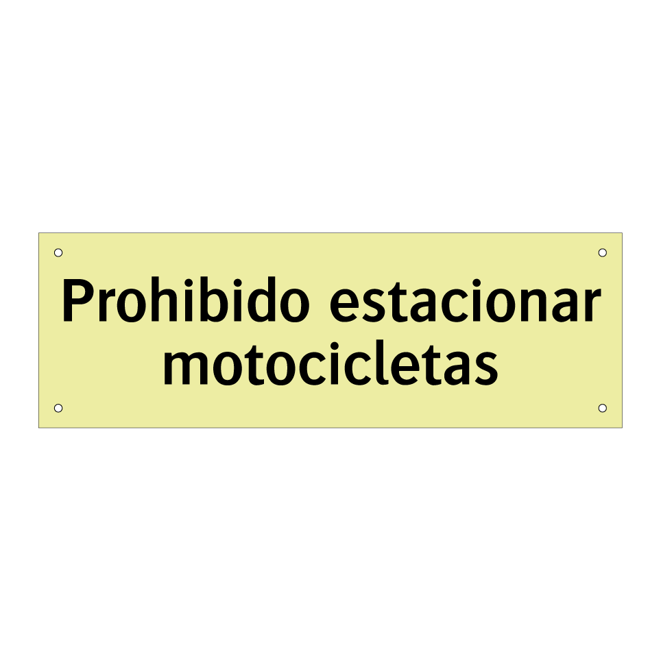 Prohibido estacionar motocicletas