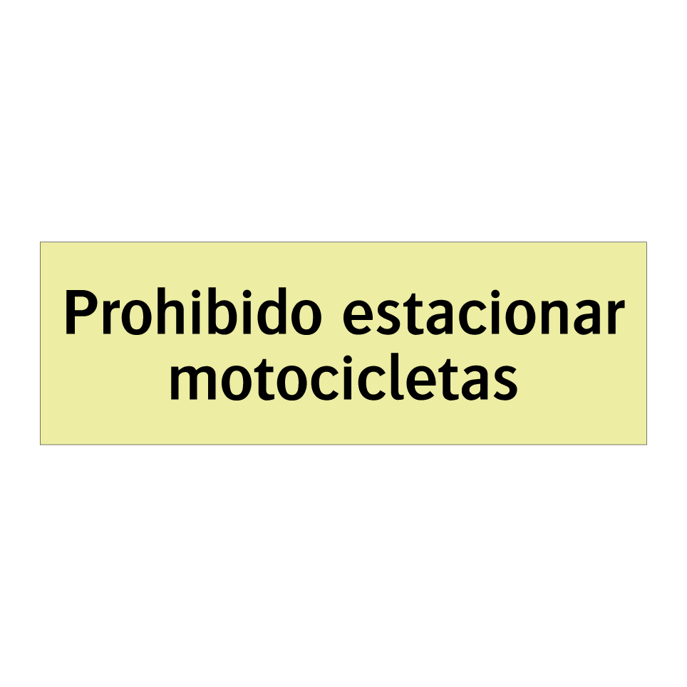 Prohibido estacionar motocicletas