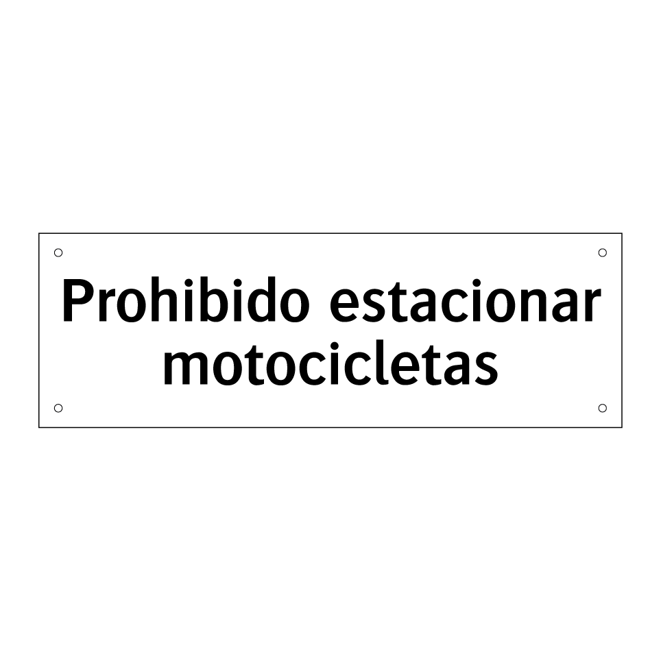 Prohibido estacionar motocicletas