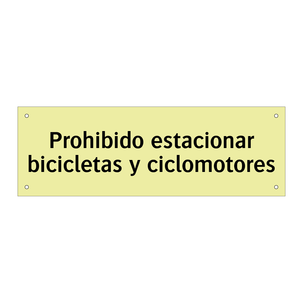 Prohibido estacionar bicicletas y ciclomotores