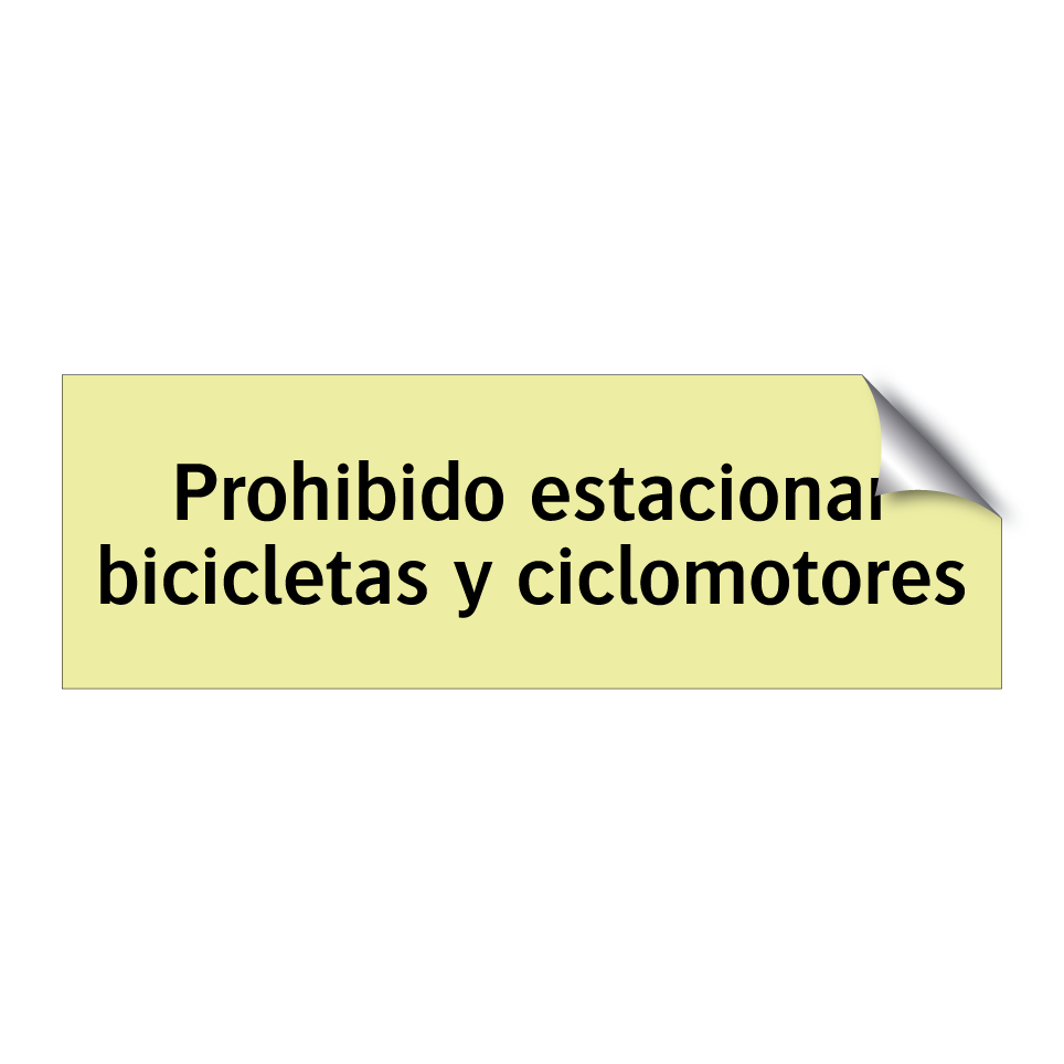 Prohibido estacionar bicicletas y ciclomotores