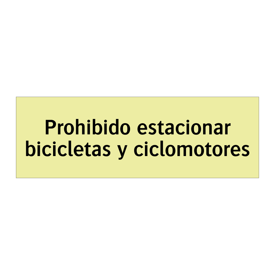 Prohibido estacionar bicicletas y ciclomotores