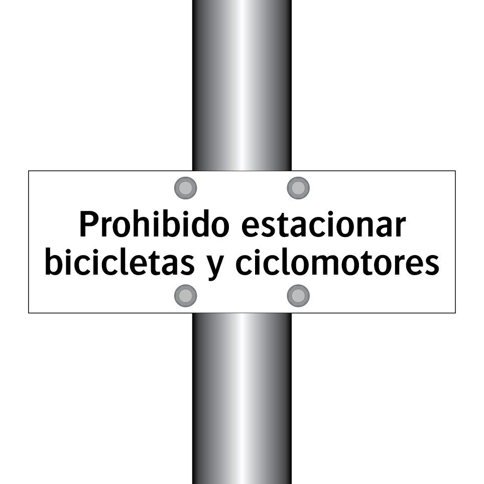 Prohibido estacionar bicicletas y ciclomotores