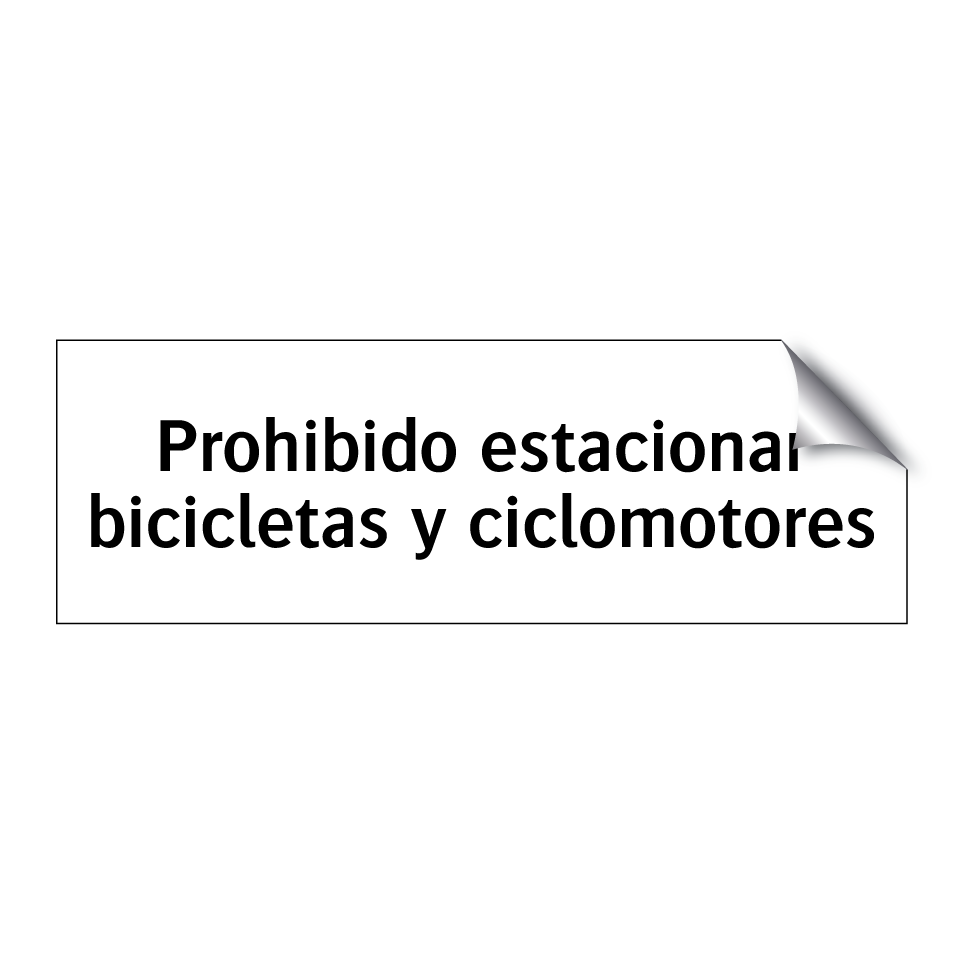 Prohibido estacionar bicicletas y ciclomotores
