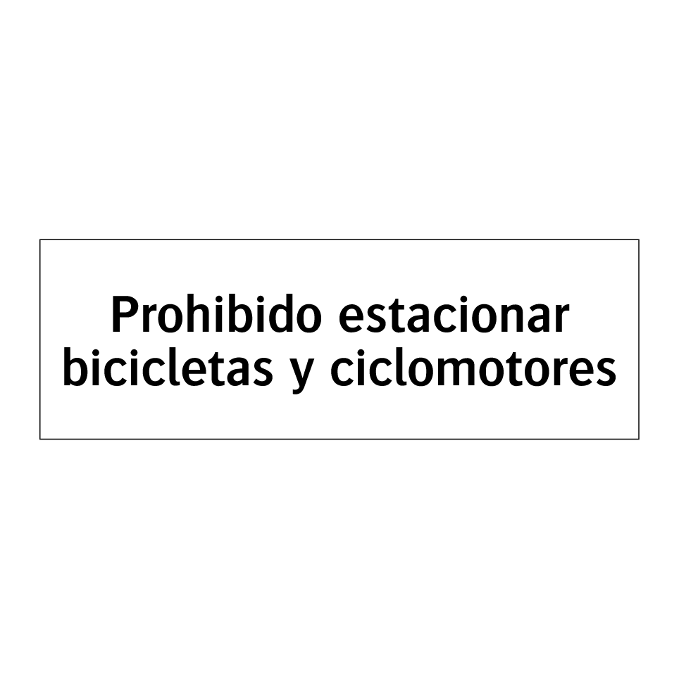 Prohibido estacionar bicicletas y ciclomotores