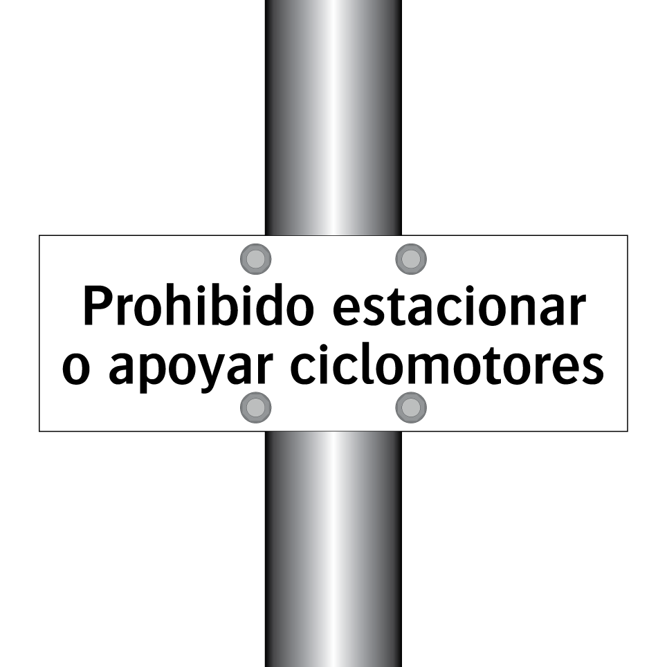 Prohibido estacionar o apoyar ciclomotores