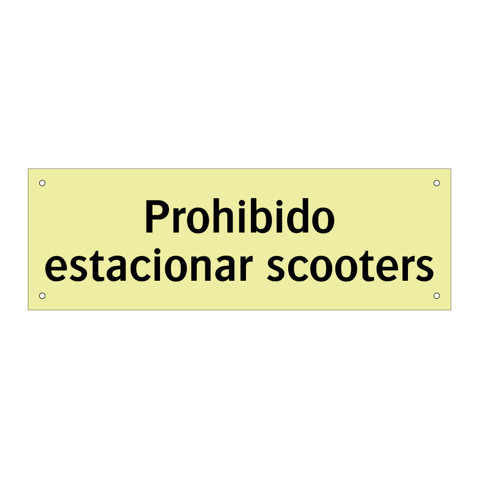 Prohibido estacionar scooters