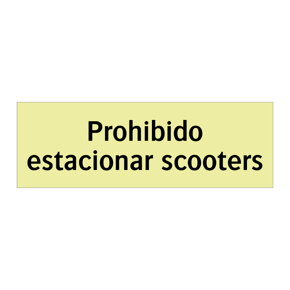 Prohibido estacionar scooters