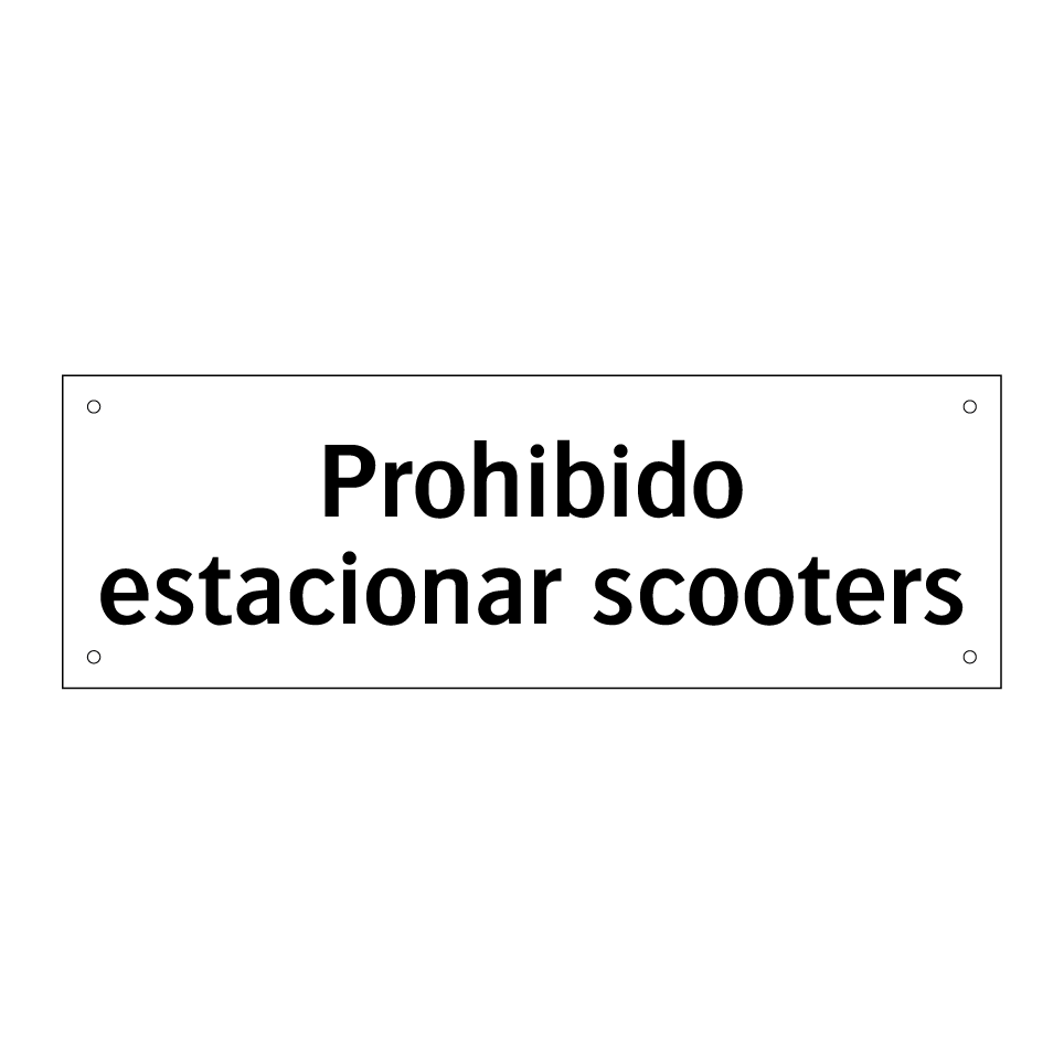 Prohibido estacionar scooters