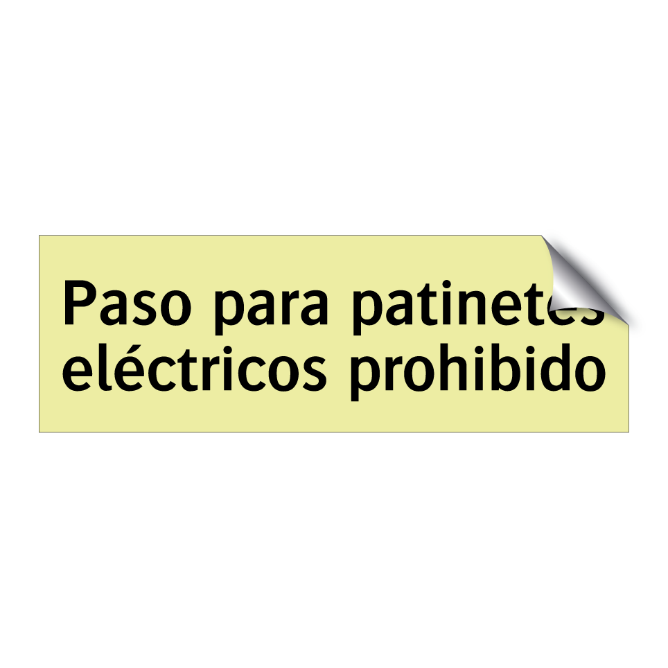 Paso para patinetes eléctricos prohibido