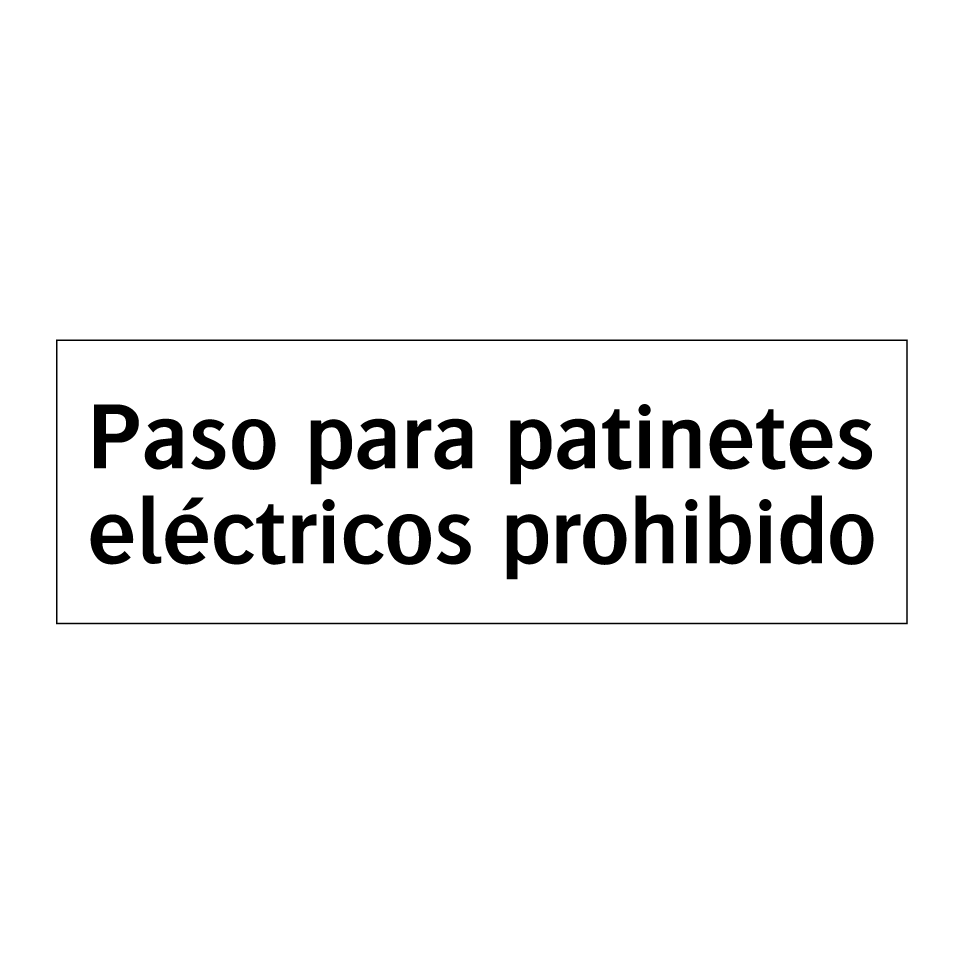 Paso para patinetes eléctricos prohibido