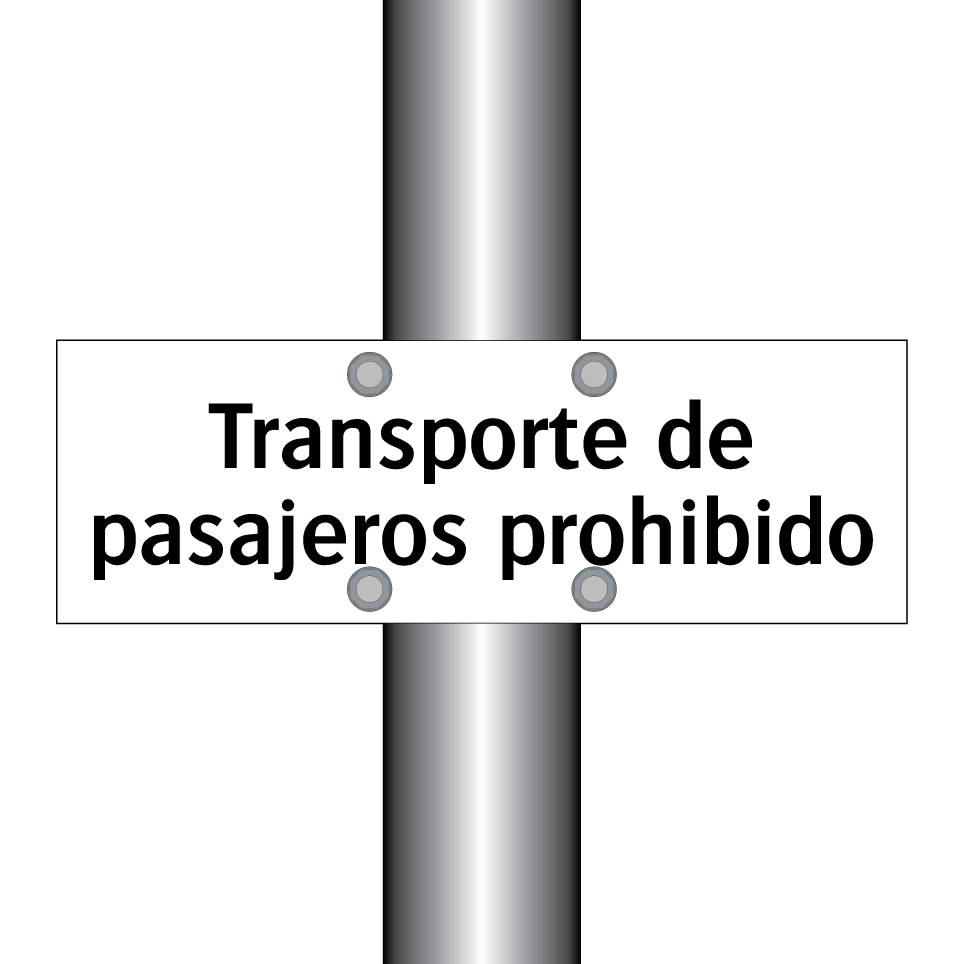 Transporte de pasajeros prohibido