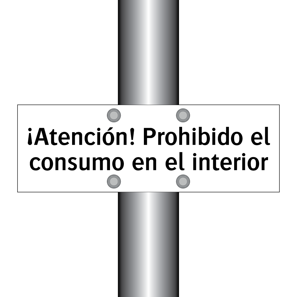 ¡Atención! Prohibido el consumo en el interior