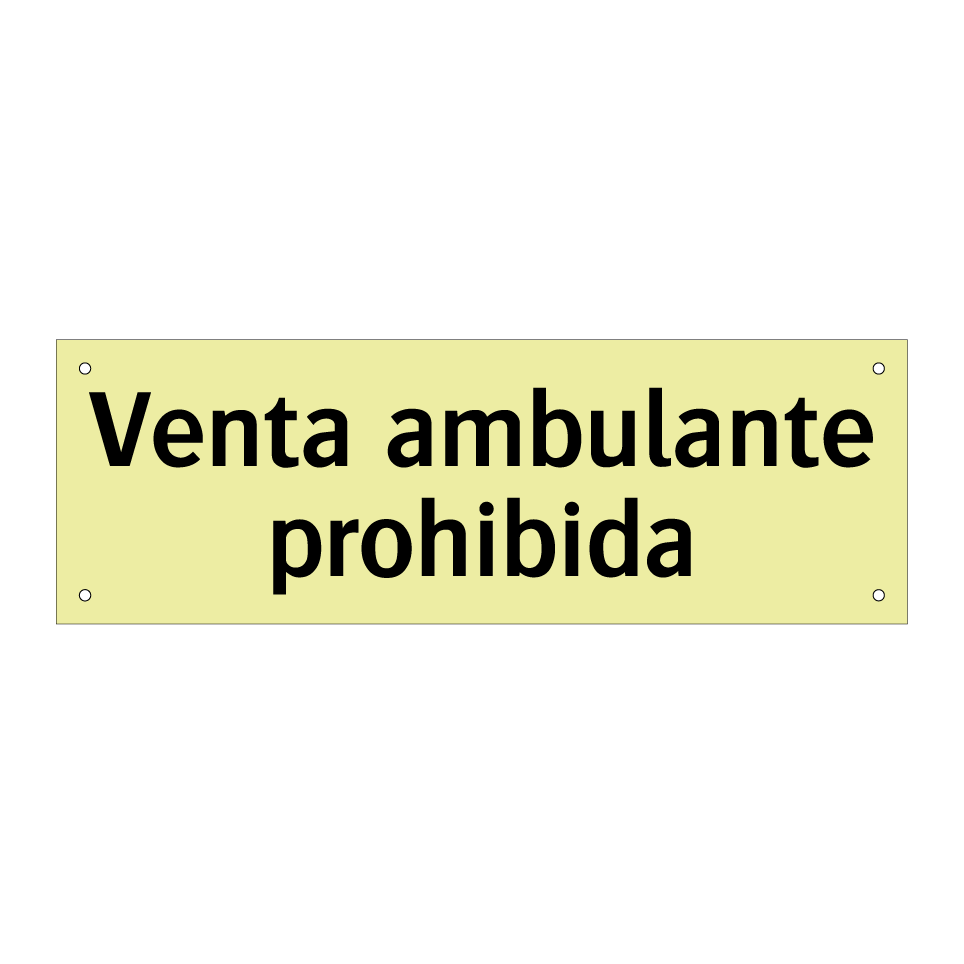 Venta ambulante prohibida