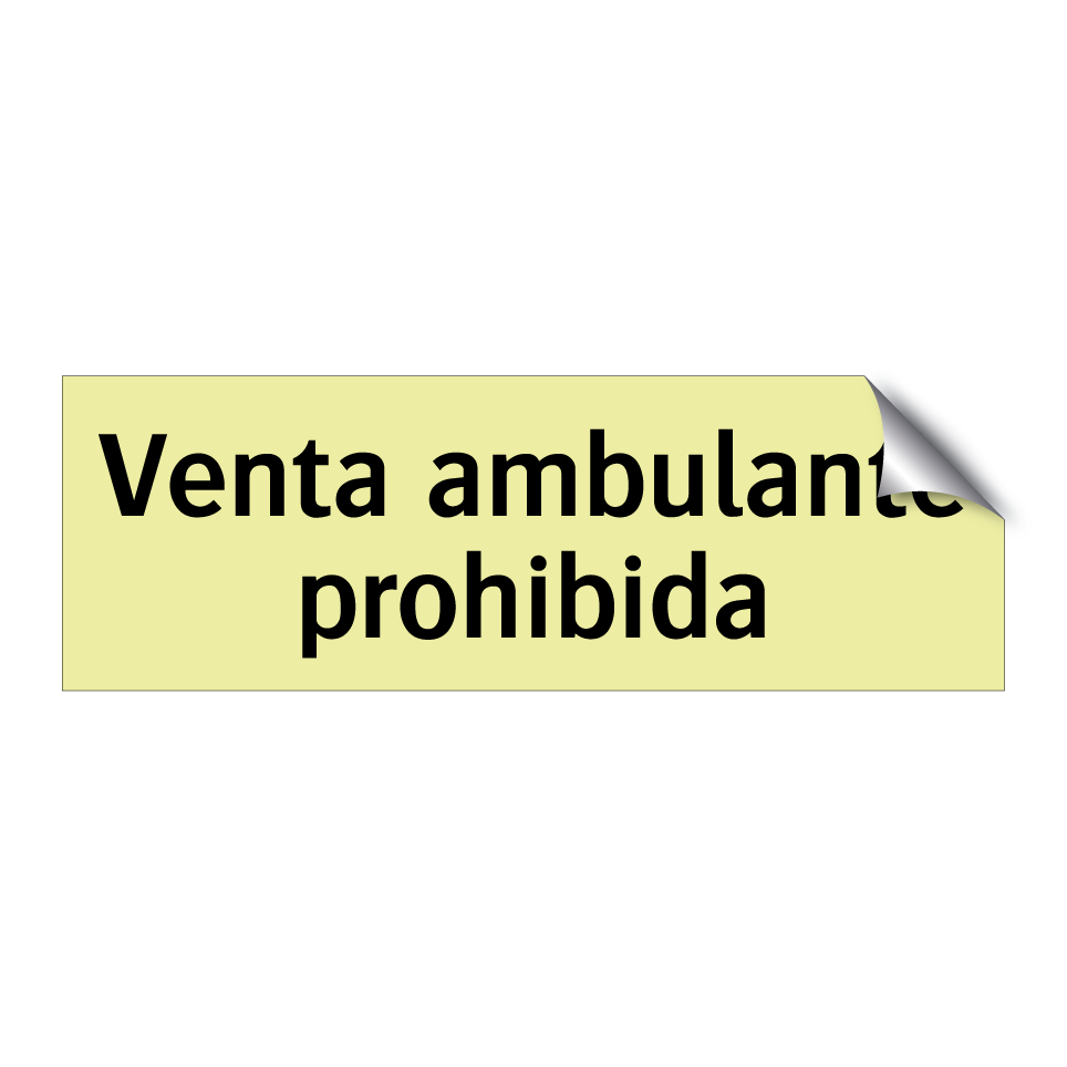 Venta ambulante prohibida