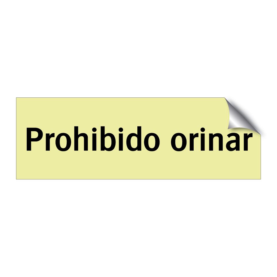 Prohibido orinar