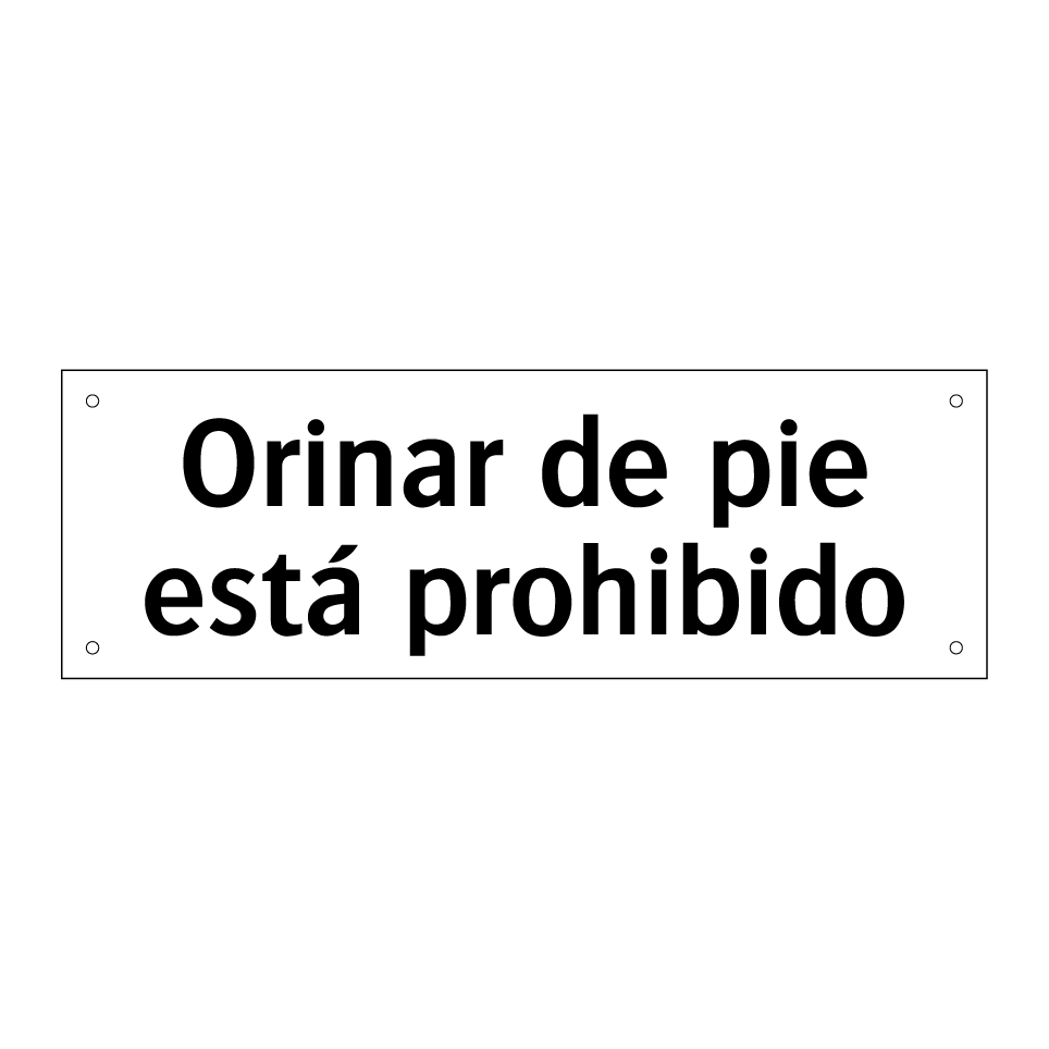 Orinar de pie está prohibido