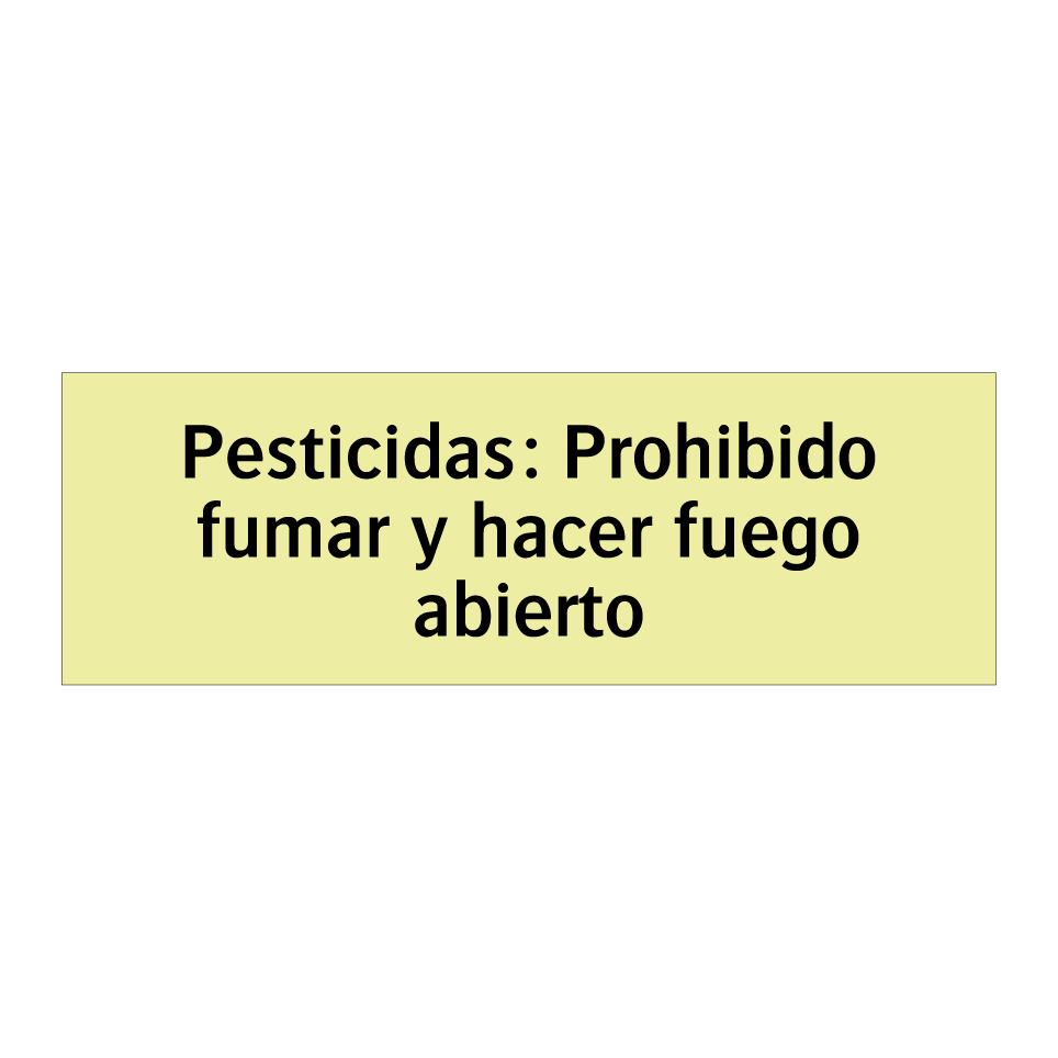 Pesticidas: Prohibido fumar y hacer fuego abierto