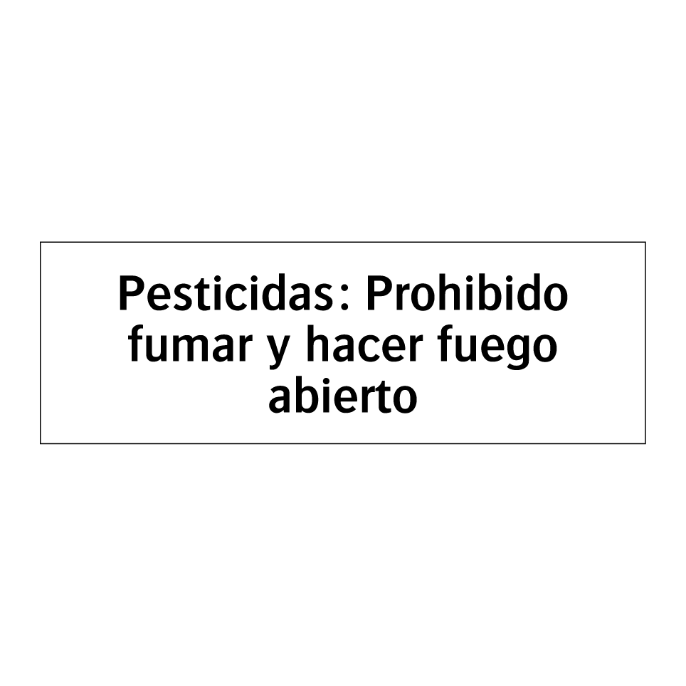 Pesticidas: Prohibido fumar y hacer fuego abierto