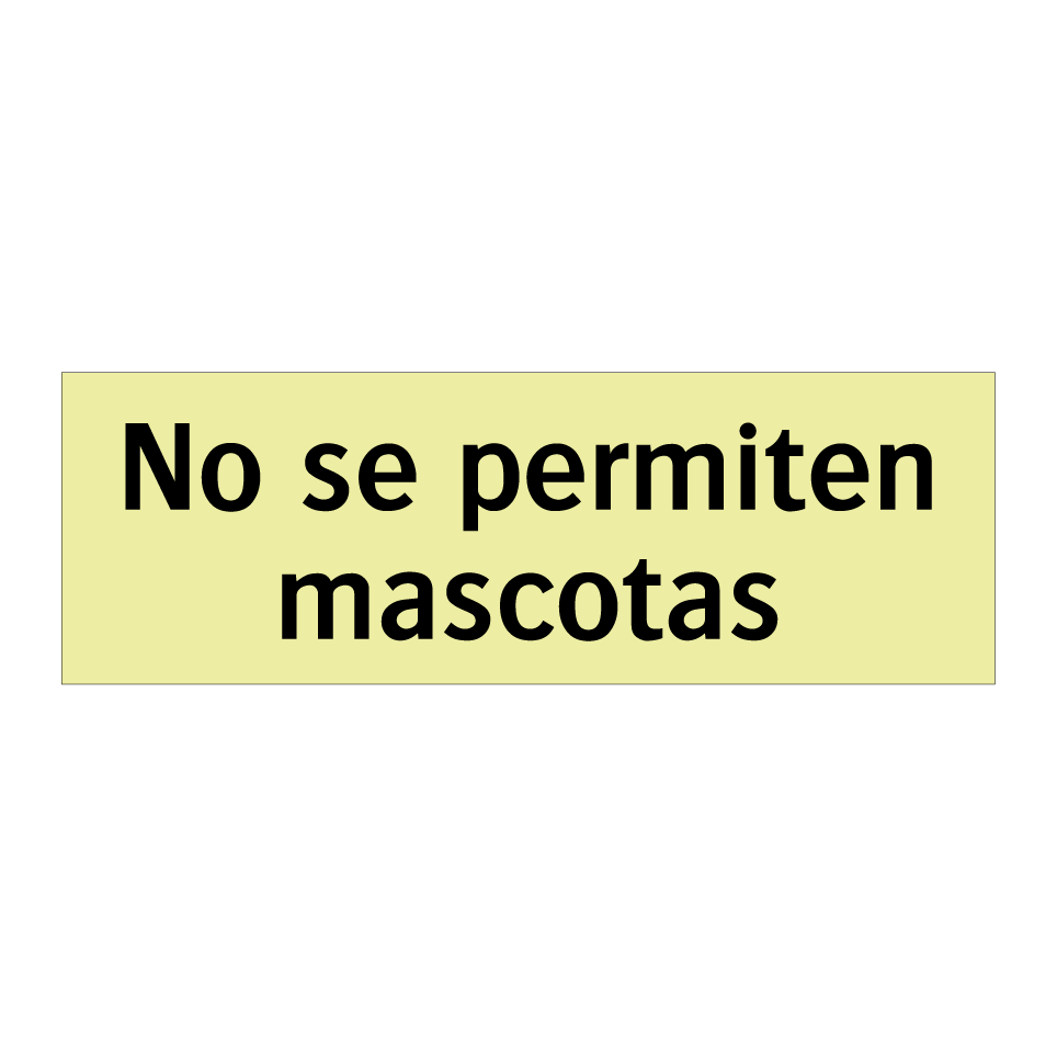 No se permiten mascotas