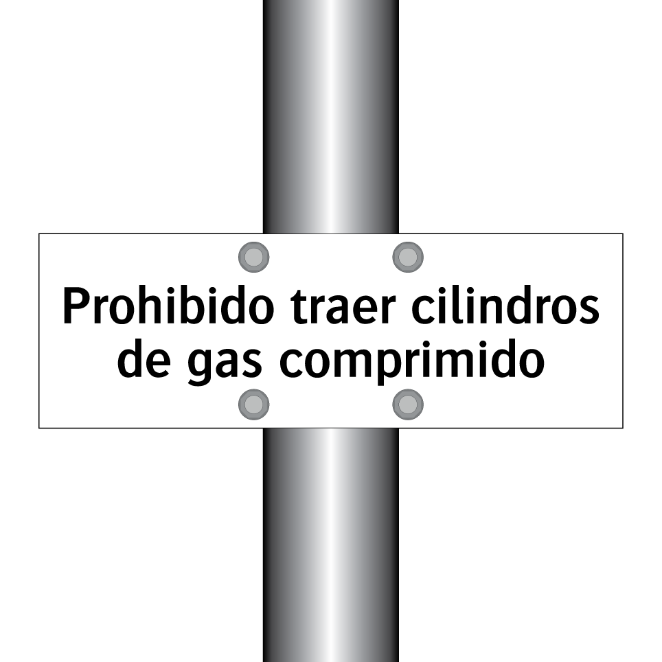 Prohibido traer cilindros de gas comprimido
