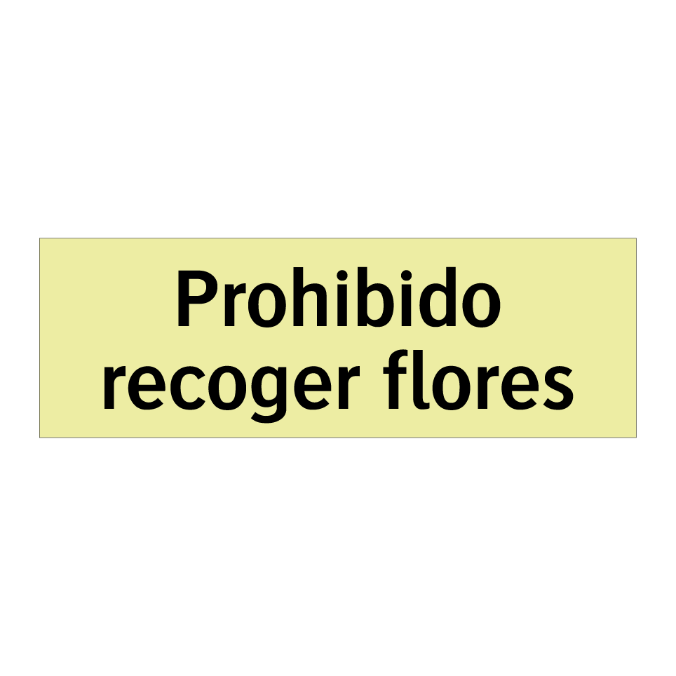 Prohibido recoger flores