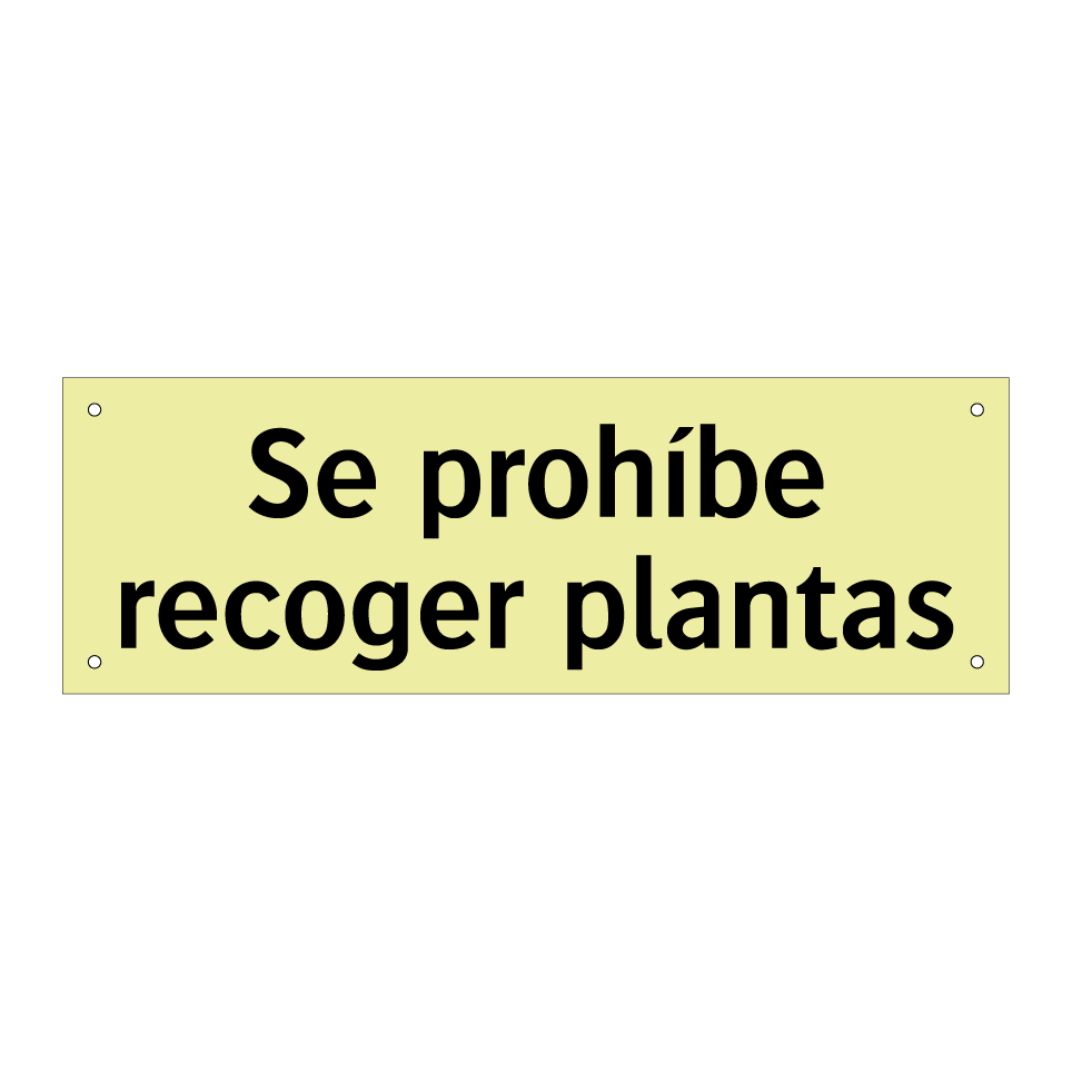 Se prohíbe recoger plantas
