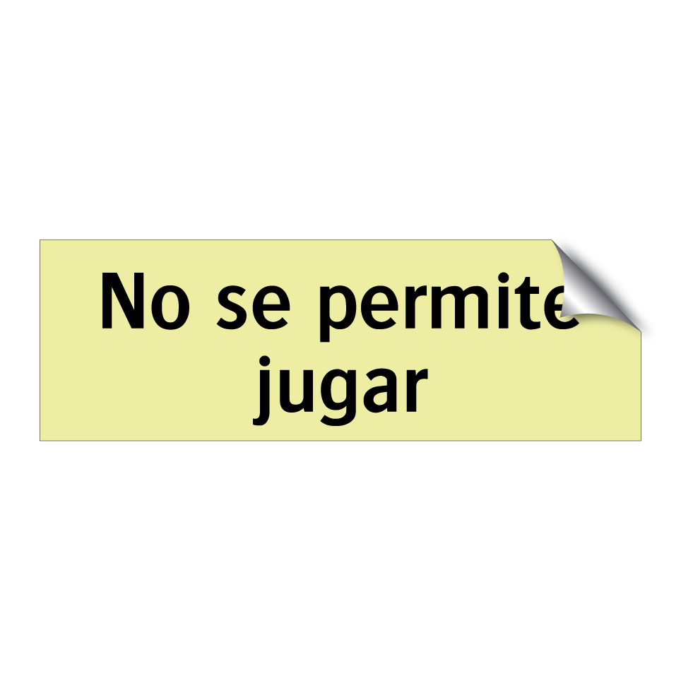 No se permite jugar