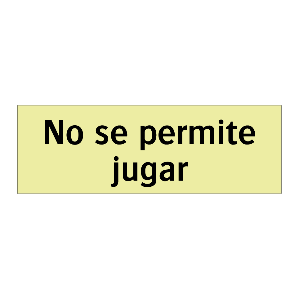 No se permite jugar