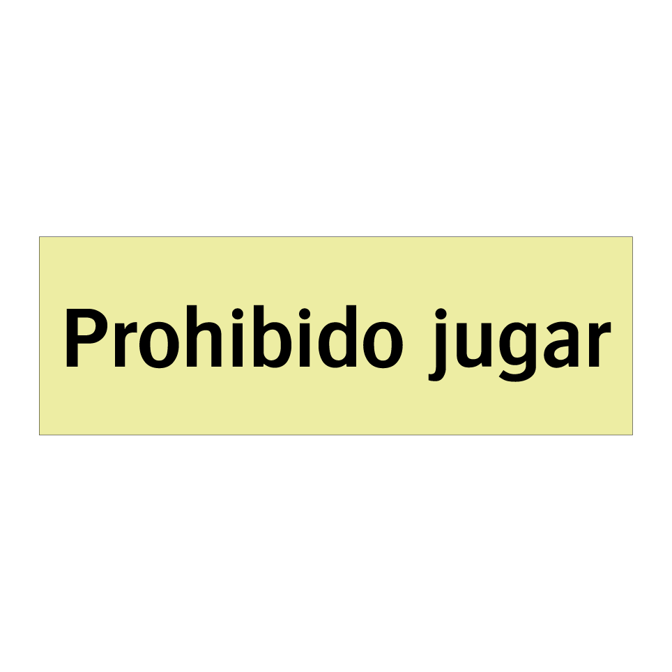 Prohibido jugar