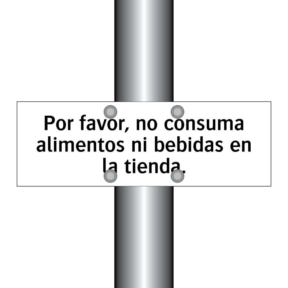 Por favor, no consuma alimentos ni bebidas en la tienda.