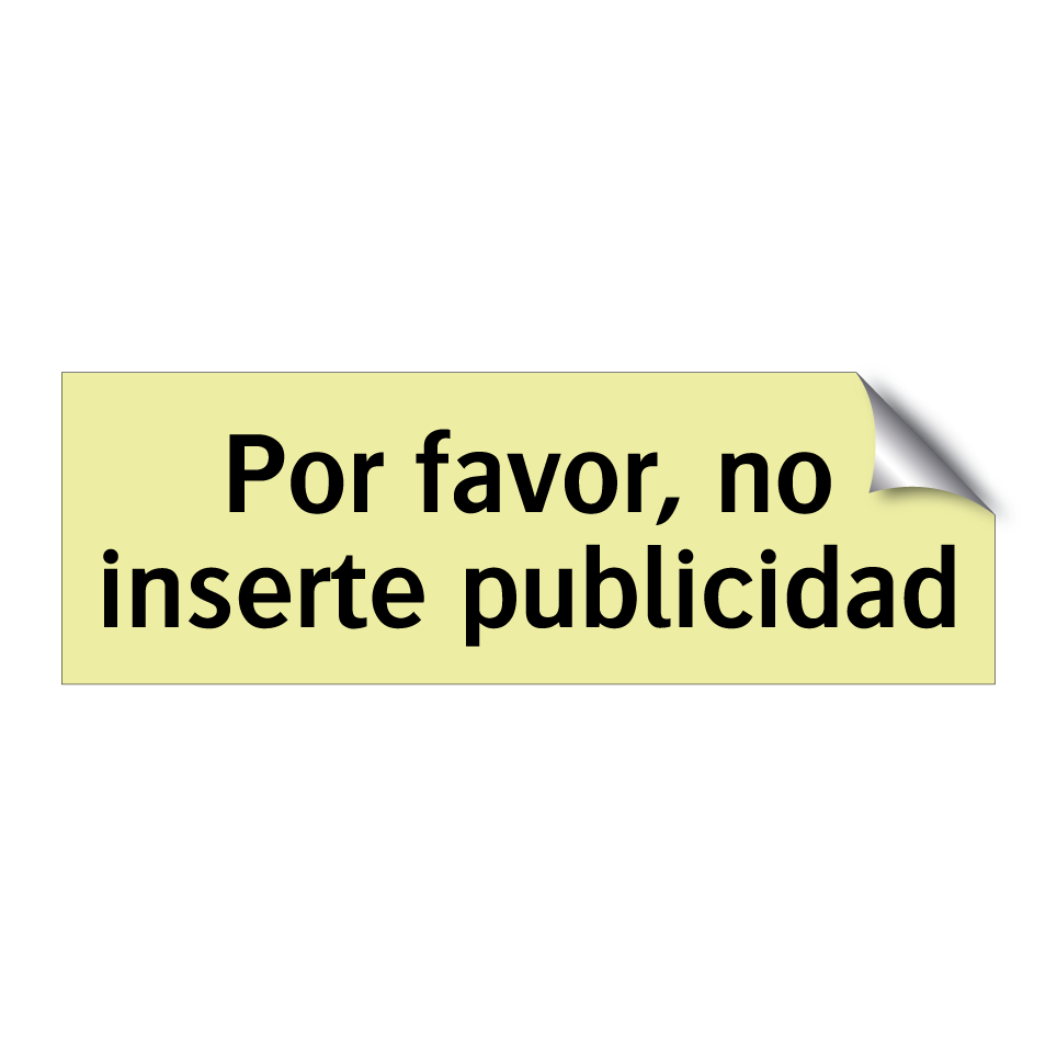 Por favor, no inserte publicidad