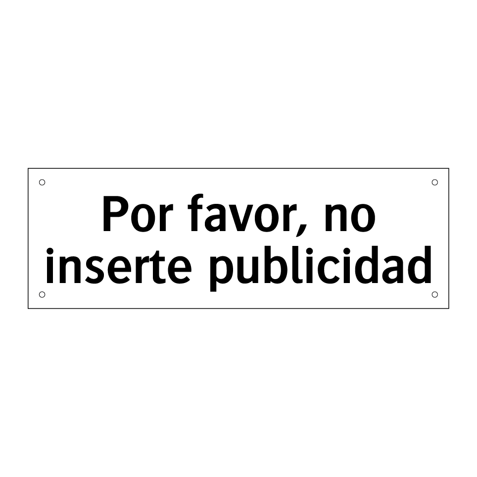Por favor, no inserte publicidad