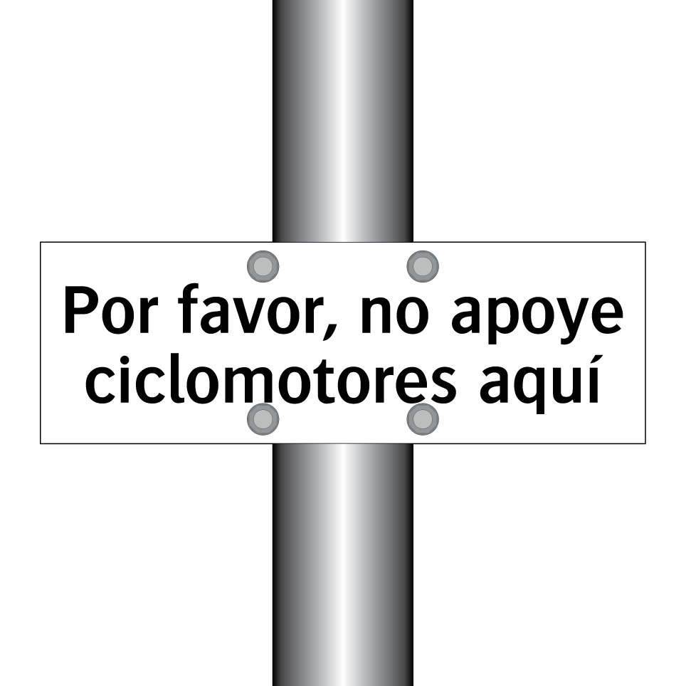 Por favor, no apoye ciclomotores aquí