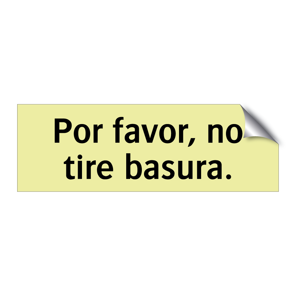 Por favor, no tire basura.