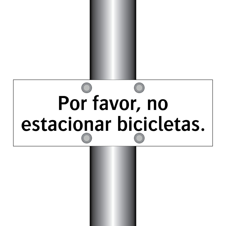 Por favor, no estacionar bicicletas.