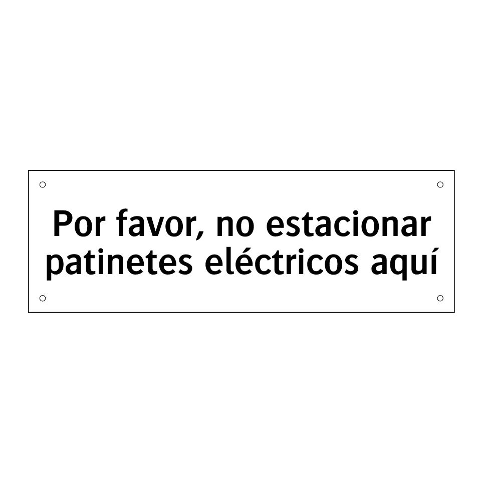 Por favor, no estacionar patinetes eléctricos aquí