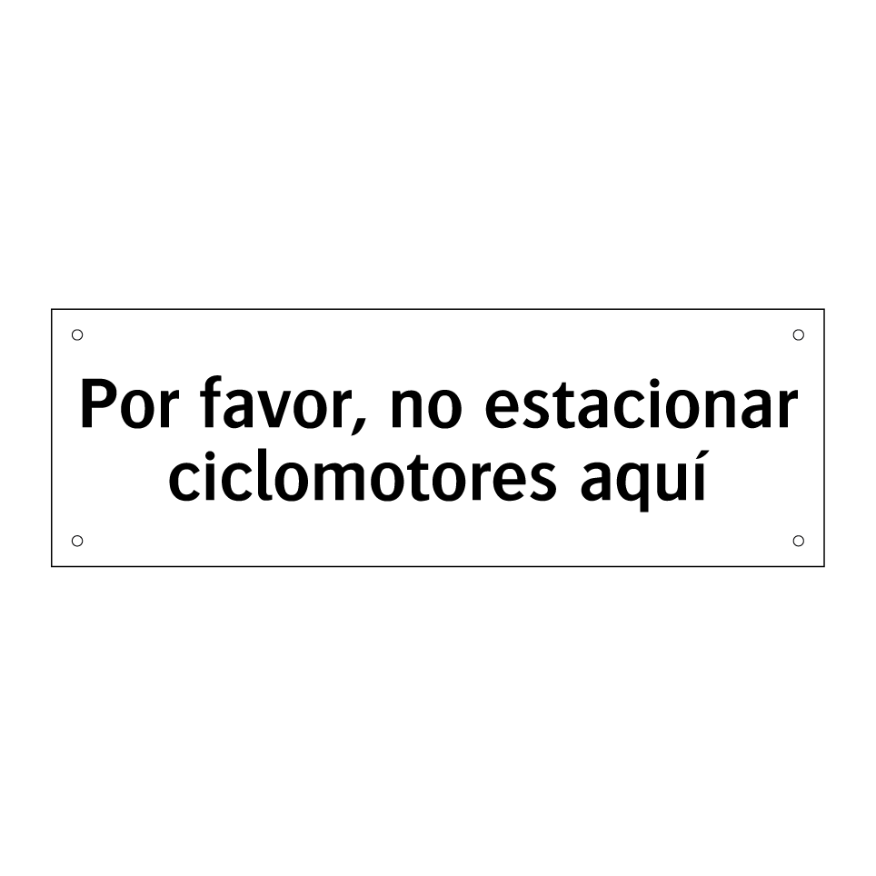 Por favor, no estacionar ciclomotores aquí